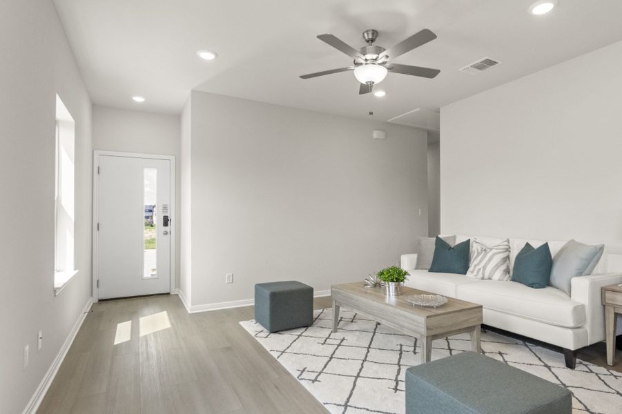 Furnished interior view inside a new home in Blanco Vista, San Marcos (Image 13).