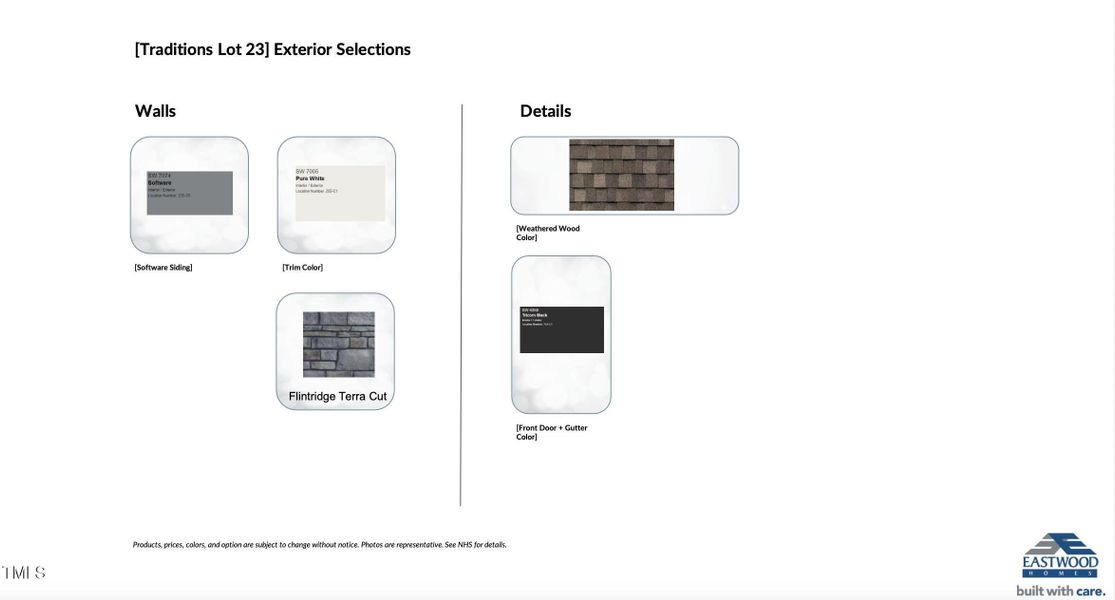 Traditions Lot 23 Storyboard