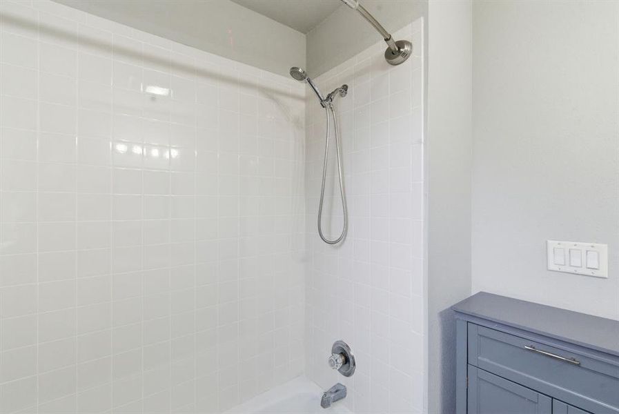 Full bath with shower combination Full bath with shower combination