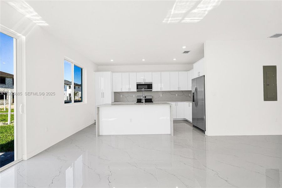 Furnished interior view inside a new home in , Miami (Image 12).