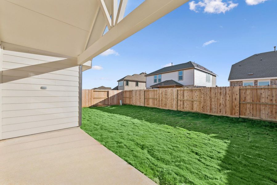 Enjoy the outdoors on the covered patio Enjoy the outdoors on the covered patio