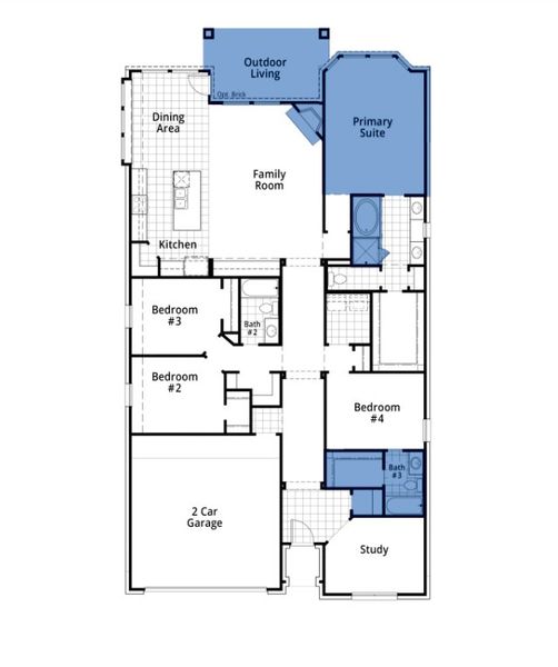 2D floor plan layout of this home in Landmark, Denton, TX (Image 3). 2D floor plan layout of this home in Landmark, Denton, TX (Image 3).