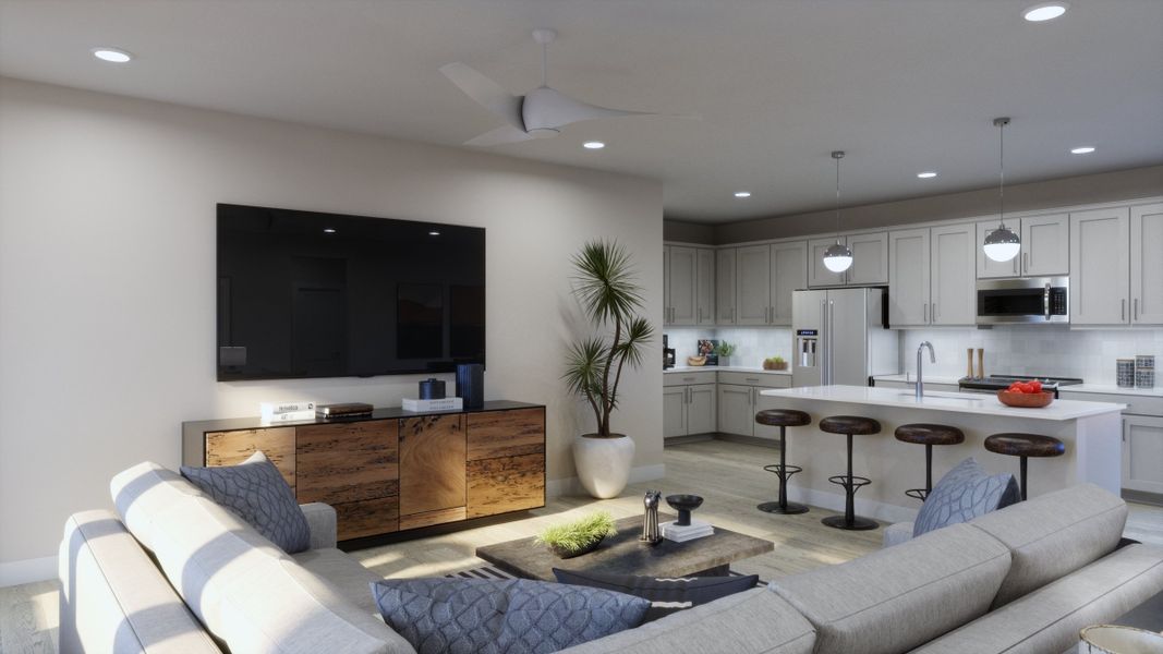 Representative furnished interior of a home built from the 3501 by Risewell Homes in Parkton Square, Kyle (Image 8).