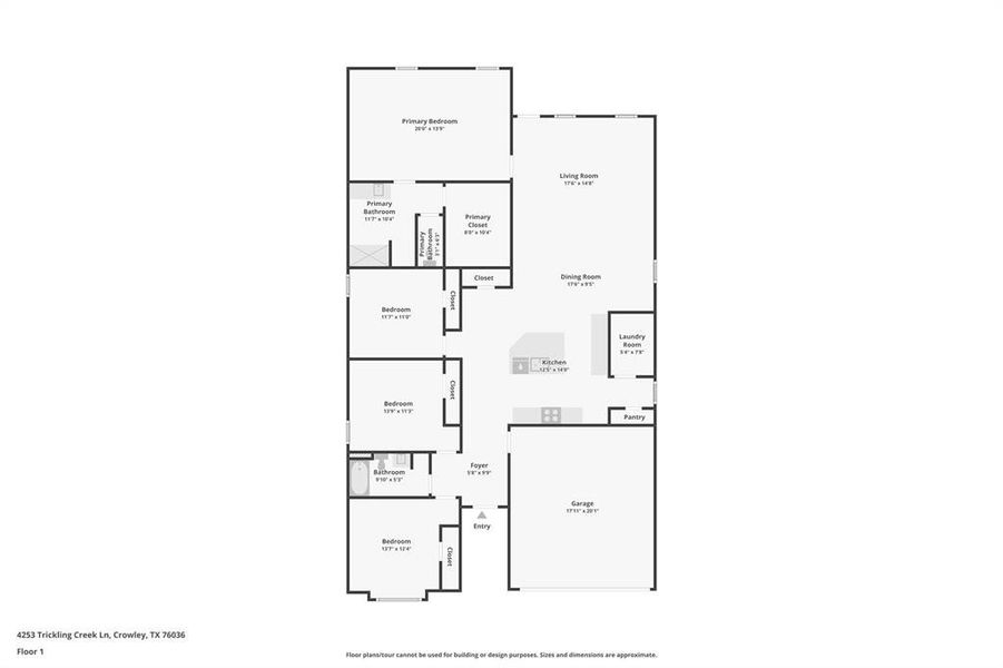 2D floor plan layout of this home in , Fort Worth, TX (Image 5). 2D floor plan layout of this home in , Fort Worth, TX (Image 5).