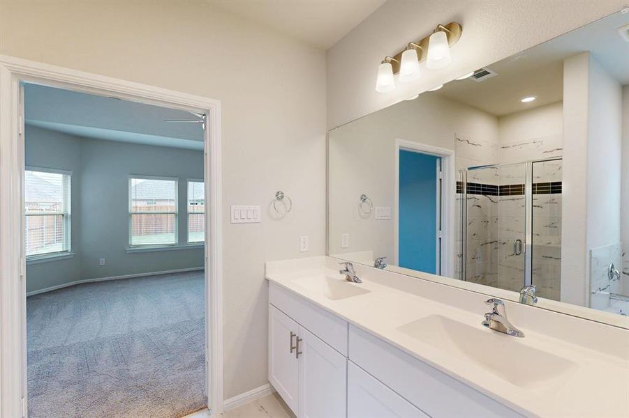 Furnished interior view inside a new home in The Preserve, Justin (Image 11).