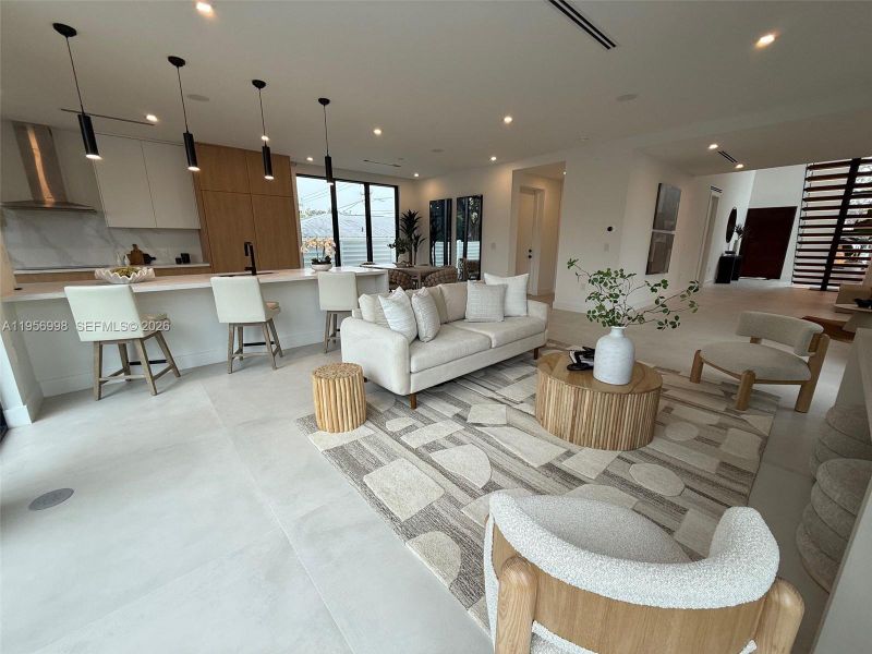 Furnished interior view inside a new home in , Miami (Image 7).