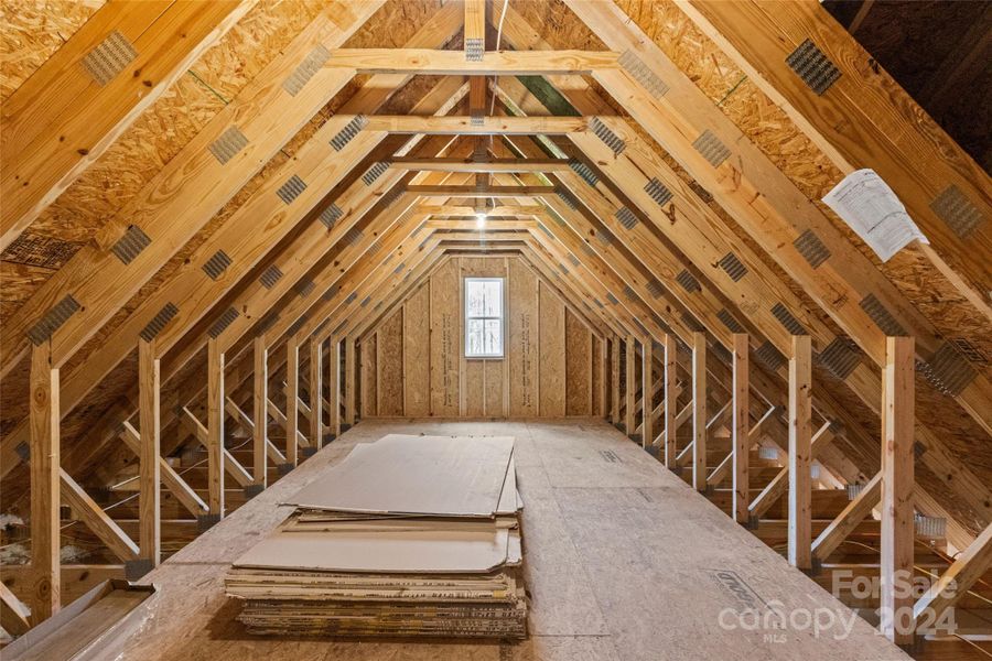 UNFINISHED ATTIC W/STAIRS