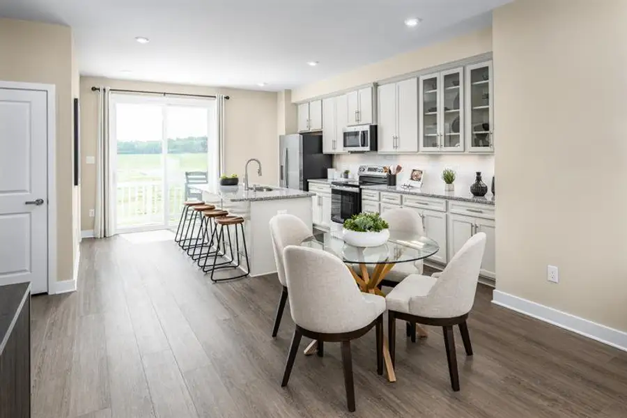 Representative furnished interior of a home built from the Bruckner Quick Move In by Ryan Homes in Stowe Branch Townhomes, Charlotte (Image 7). Representative furnished interior of a home built from the Bruckner Quick Move In by Ryan Homes in Stowe Branch Townhomes, Charlotte (Image 7).