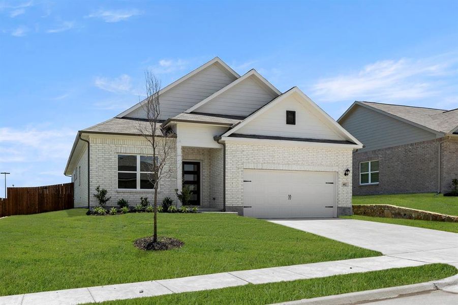 Front exterior of a new home in , Blue Ridge, TX, highlighting curb appeal (Image 2). Front exterior of a new home in , Blue Ridge, TX, highlighting curb appeal (Image 2).