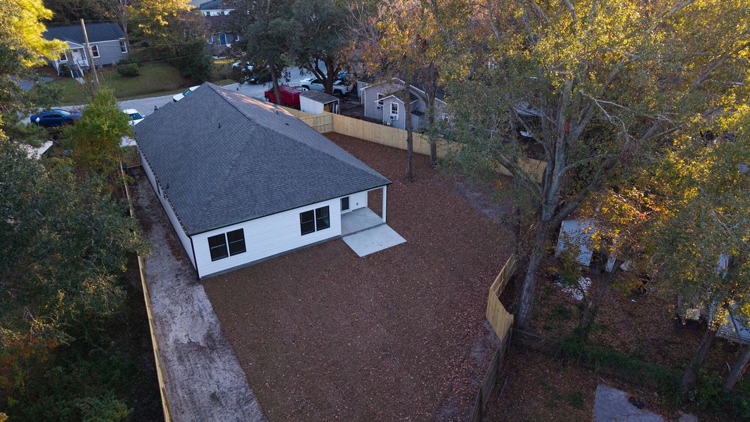 Exterior details and patio area of a home in , North Charleston (Image 37).