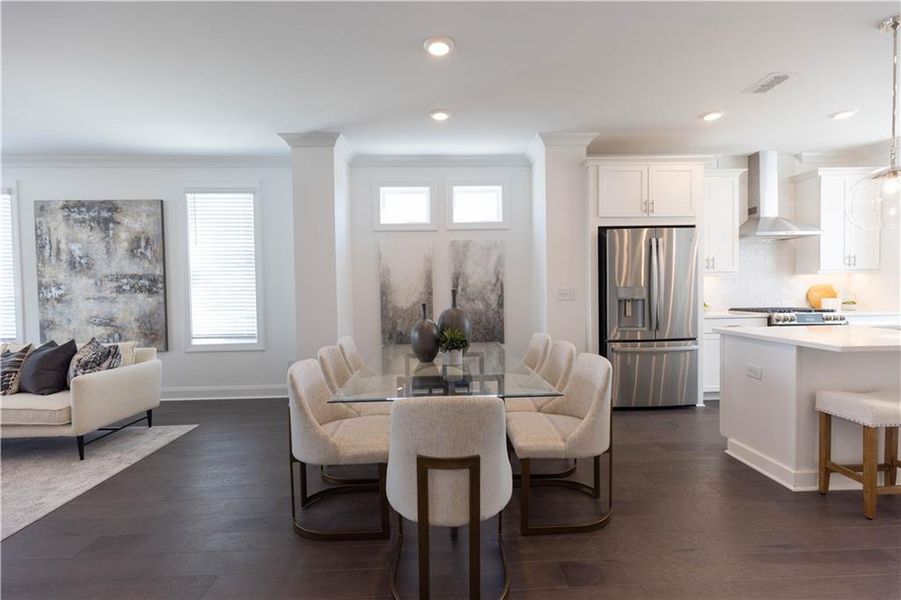 Furnished interior view inside a new home in Palisades Townhomes, Cumming (Image 6).