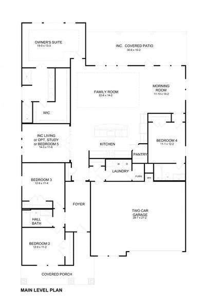 2D floor plan layout for the Lotus by Fischer Homes in Breakfast Point East, Panama City Beach, FL (Image 3).