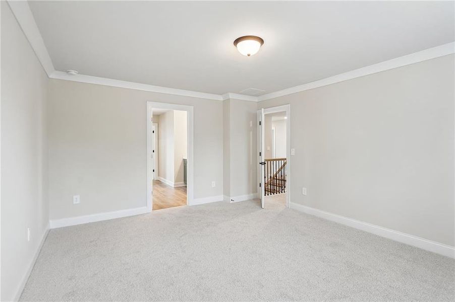 Spacious, unfurnished interior of a new home in Vines at Mill Creek - Estate Series, Braselton (Image 26). Spacious, unfurnished interior of a new home in Vines at Mill Creek - Estate Series, Braselton (Image 26).