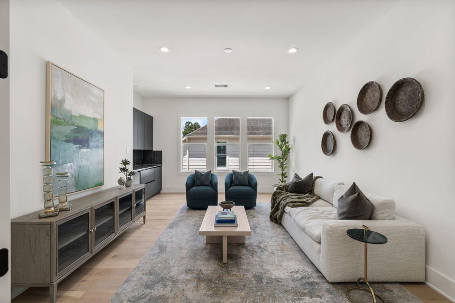 Furnished interior view inside a new home in , Houston (Image 32).