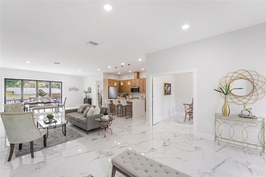 Furnished interior view inside a new home in , Tampa (Image 8).