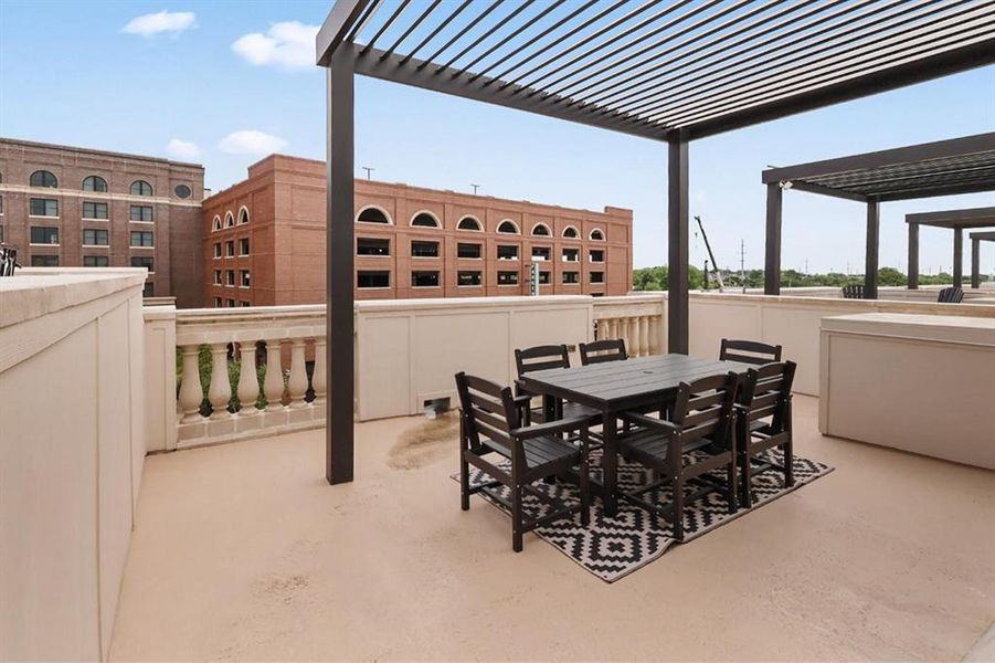 Exterior details and patio area of a home in , Grapevine (Image 21).