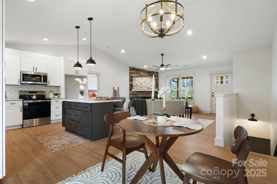 Looking from dining area to kitchen & living room Looking from dining area to kitchen & living room
