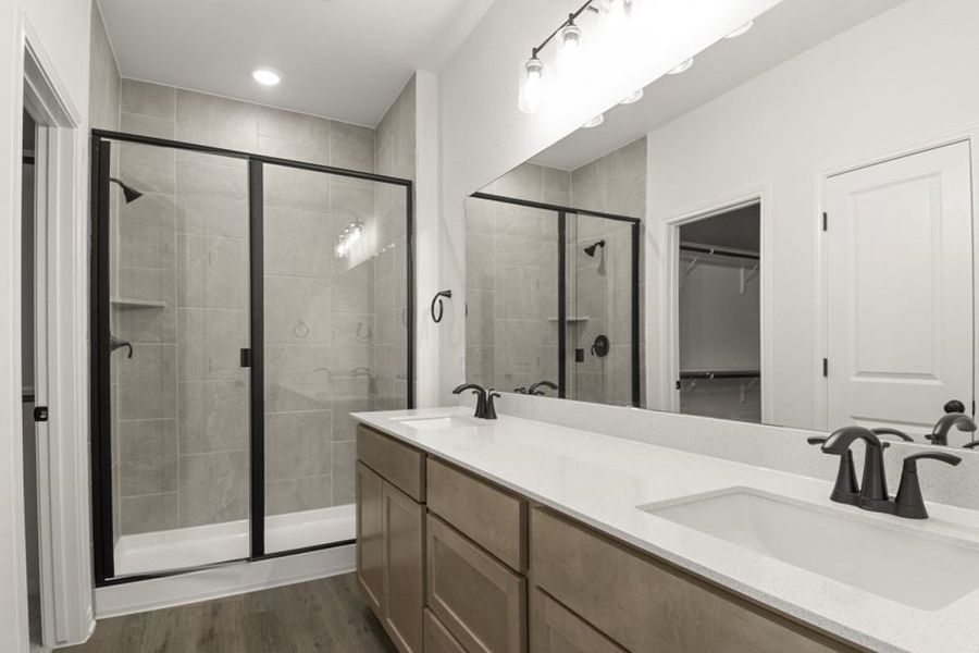 Representative furnished interior of a home built from the Mesquite by Pacesetter Homes in Blanco Vista, San Marcos (Image 9).