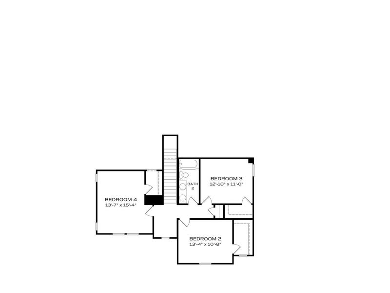 2D floor plan layout for the The Stella by Davidson Homes LLC in Ivy Glen, Perry, GA (Image 5). 2D floor plan layout for the The Stella by Davidson Homes LLC in Ivy Glen, Perry, GA (Image 5).