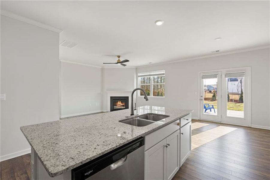 Furnished interior view inside a new home in , Braselton (Image 7). Furnished interior view inside a new home in , Braselton (Image 7).