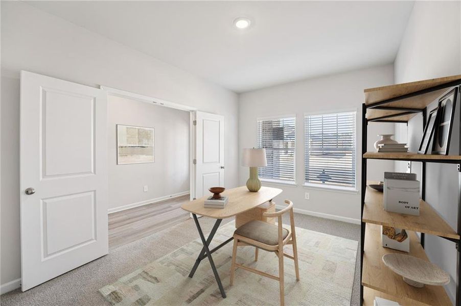 Furnished interior view inside a new home in Creekside at Oxford Park, Fairburn (Image 18).