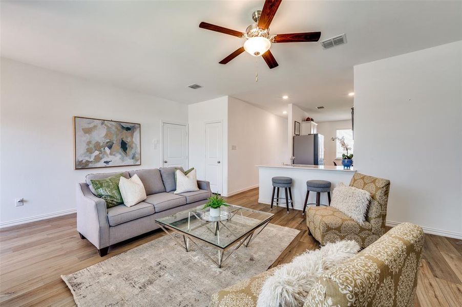 Open floor plan with Luxury Vinyl Plank throughout.  No carpet!