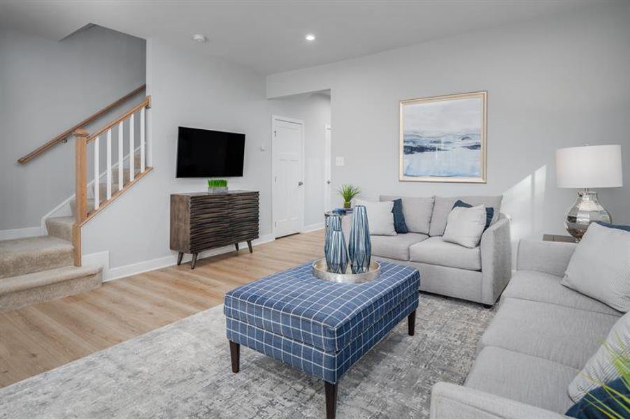 Representative furnished interior of a home built from the Odessa by Ryan Homes in Cedarside Townhomes at Dry Creek, Goodlettsville (Image 5).