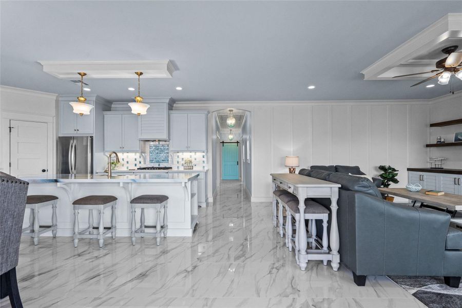Furnished interior view inside a new home in , Bayou Vista (Image 16).