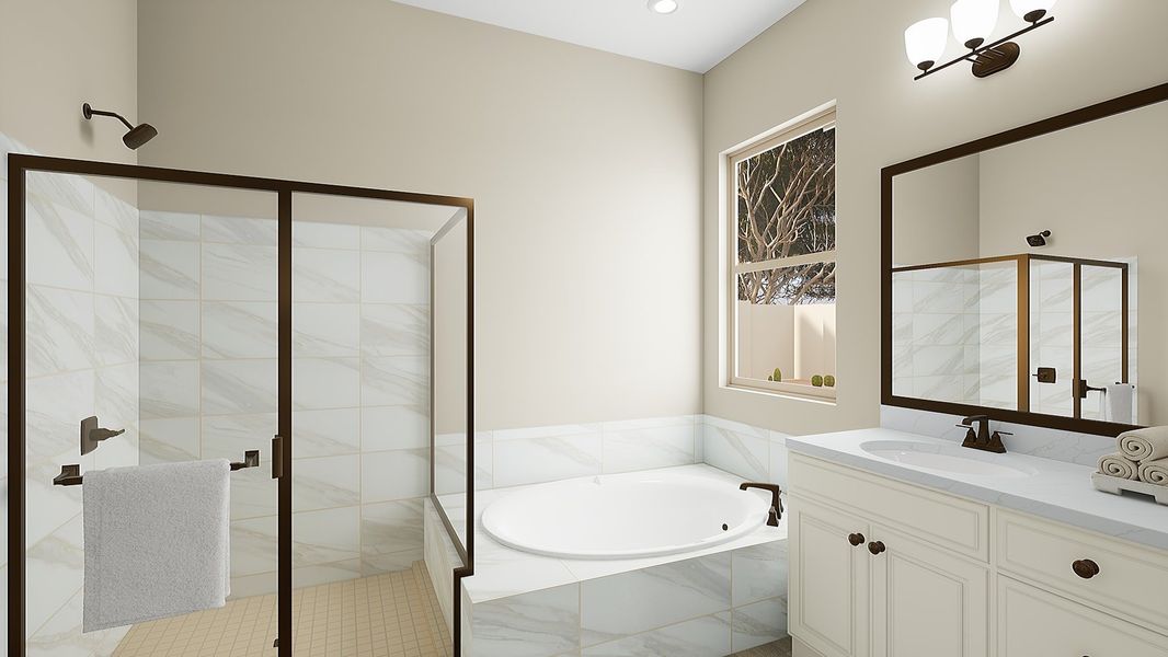 Representative furnished interior of a home built from the Artesa Plan 3515 by Tri Pointe Homes in Waterston Central, Gilbert (Image 8).