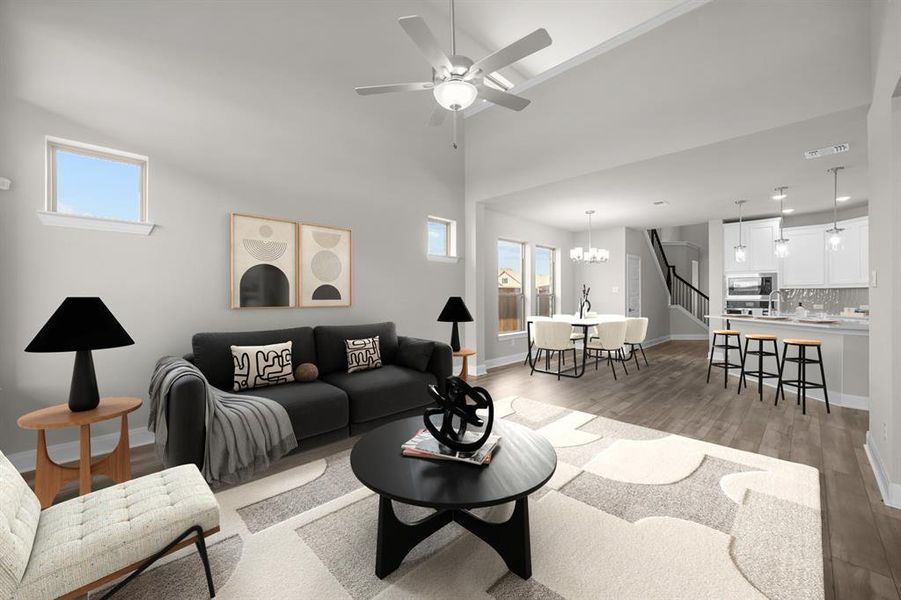 Furnished interior view inside a new home in Creekshaw – Gardens, Royse City (Image 10). Furnished interior view inside a new home in Creekshaw – Gardens, Royse City (Image 10).