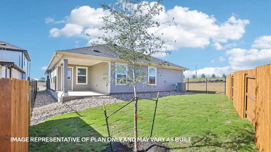 Representative exterior details of a home built from the The Lakeway by D.R. Horton in Revelry, Del Valle (Image 27).