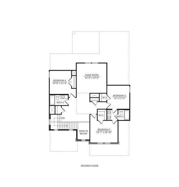 2D floor plan layout of this home in Raburn Reserve, Tomball, TX (Image 3). 2D floor plan layout of this home in Raburn Reserve, Tomball, TX (Image 3).