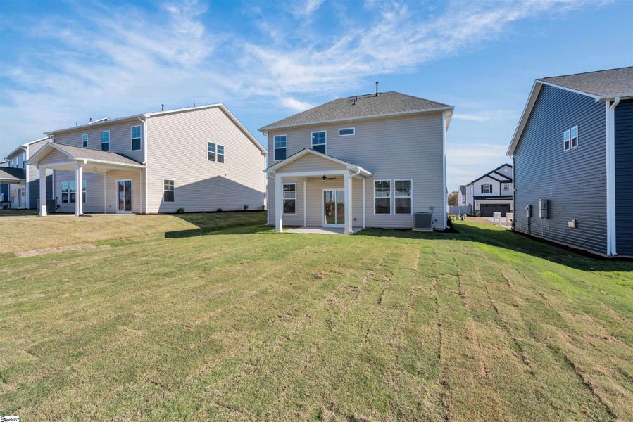 Exterior details and patio area of a home in Halton Oaks, Spartanburg (Image 4).
