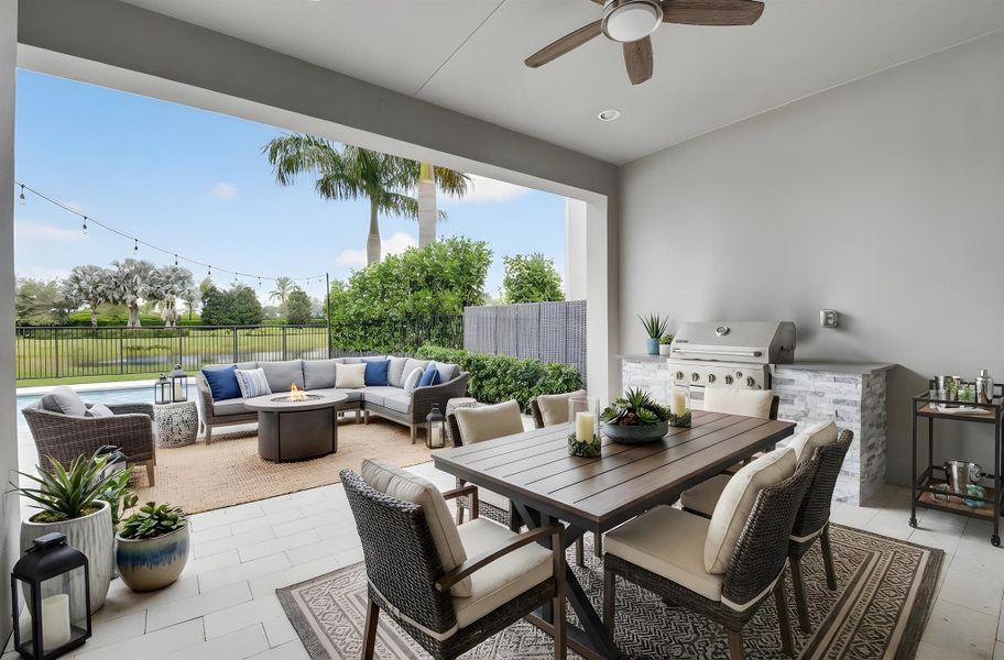Furnished interior view inside a new home in , Boca Raton (Image 33).