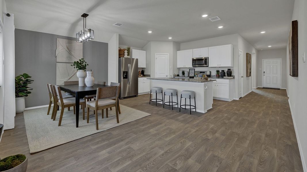 Representative furnished interior of a home built from the The Irvine by D.R. Horton in Swenson Heights, Seguin (Image 16). Representative furnished interior of a home built from the The Irvine by D.R. Horton in Swenson Heights, Seguin (Image 16).