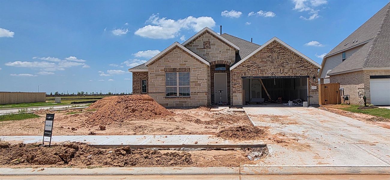 In-progress construction of a new home in Sunterra Lakes, Brookshire, TX (Image 4).
