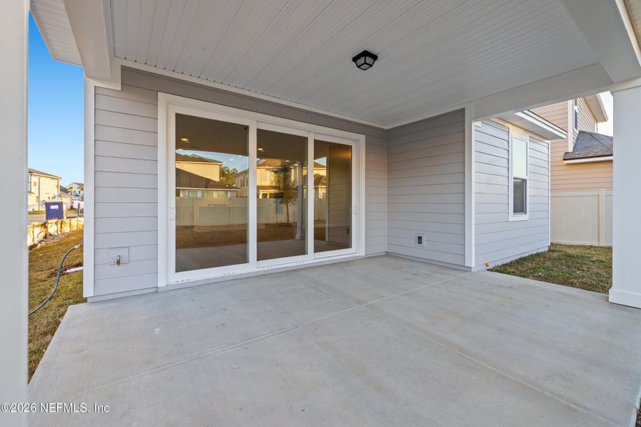 Exterior details and patio area of a home in Crosswinds at Nocatee, Ponte Vedra (Image 3).