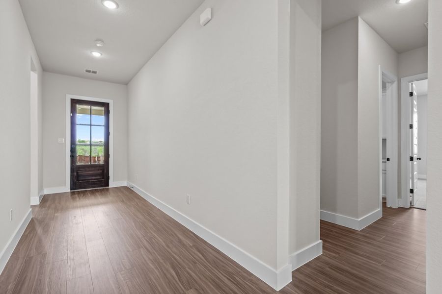 A room with white walls. A room with white walls.