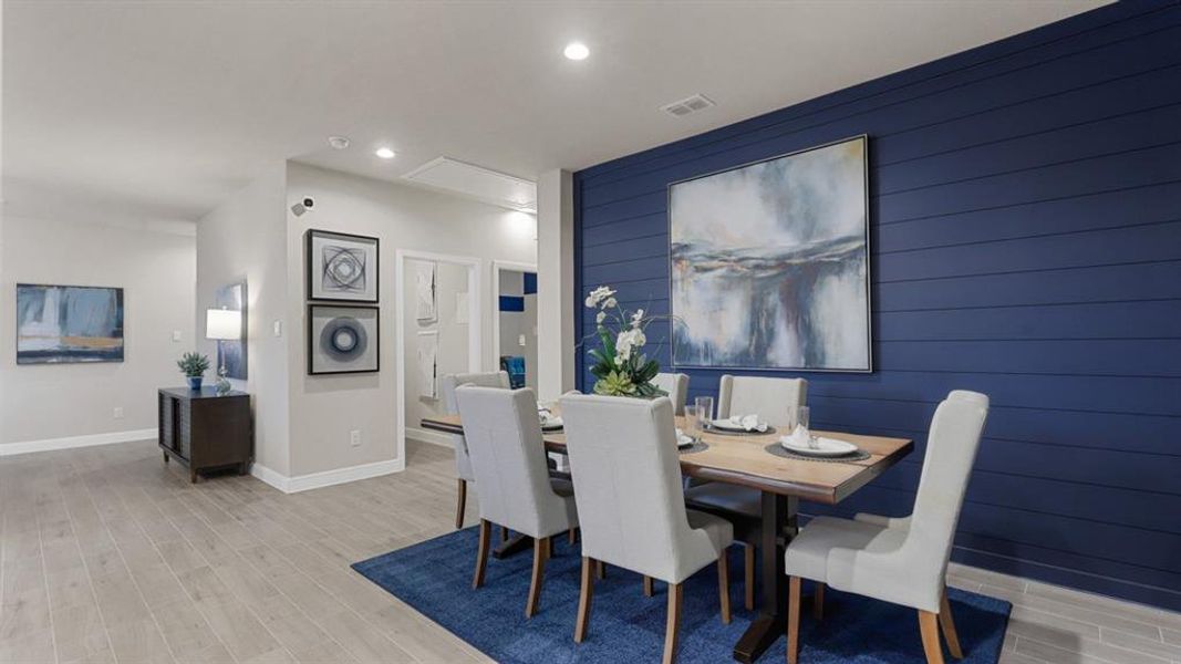 Furnished interior view inside a new home in Bluestem, Rhome (Image 5).