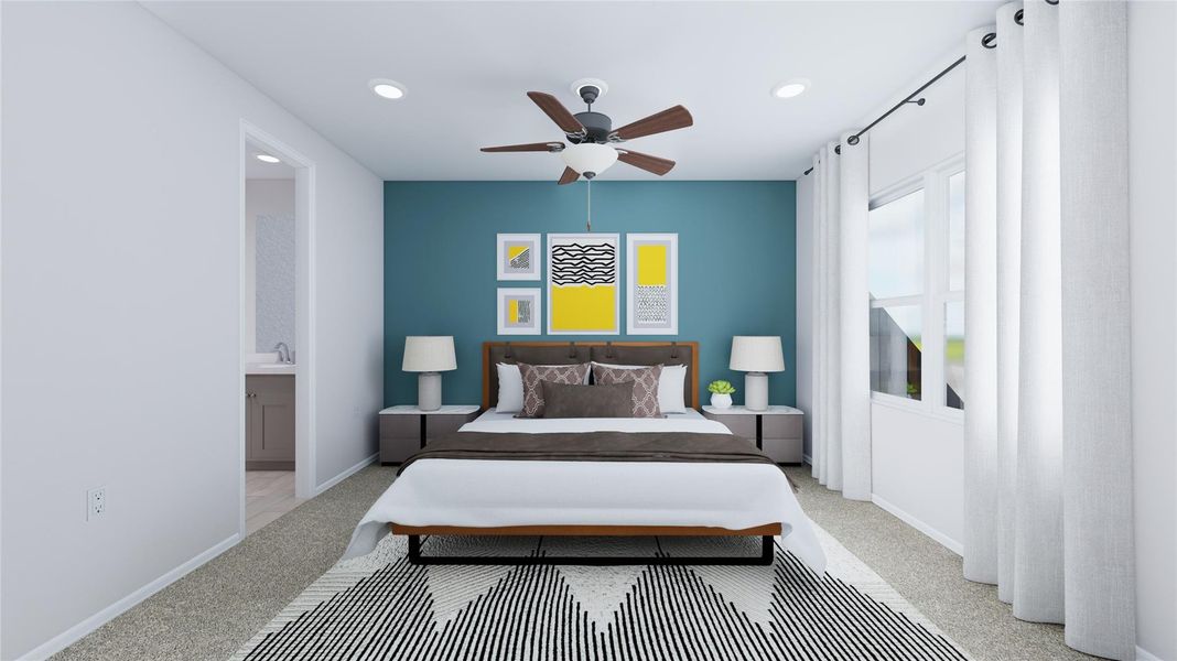 Furnished interior view inside a new home in Anniston, Katy (Image 12).