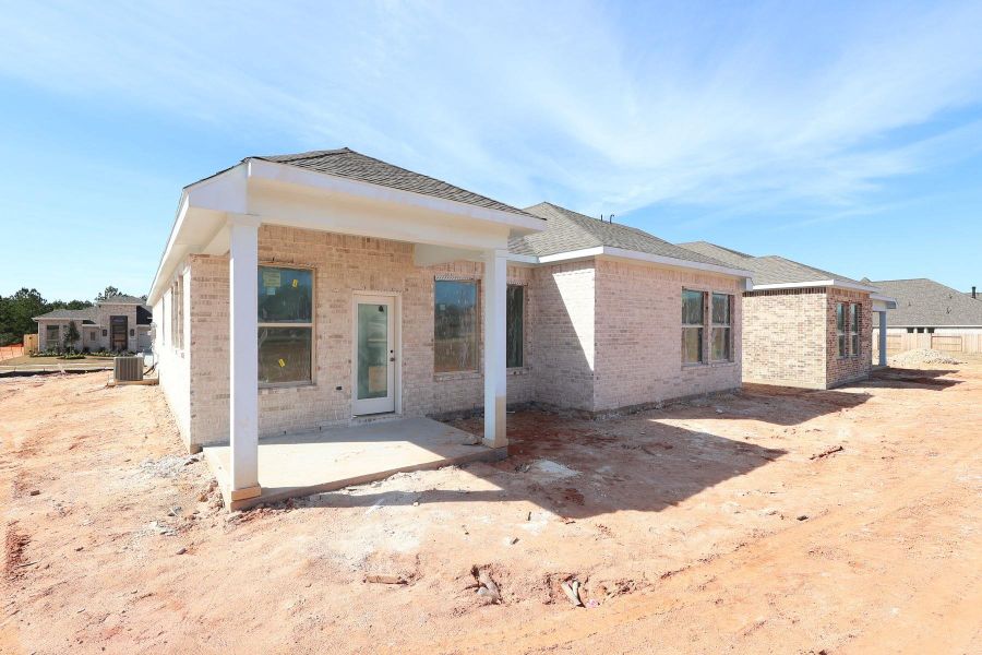 In-progress construction of a new home in Escondido 50' Homesites, Magnolia, TX (Image 6).