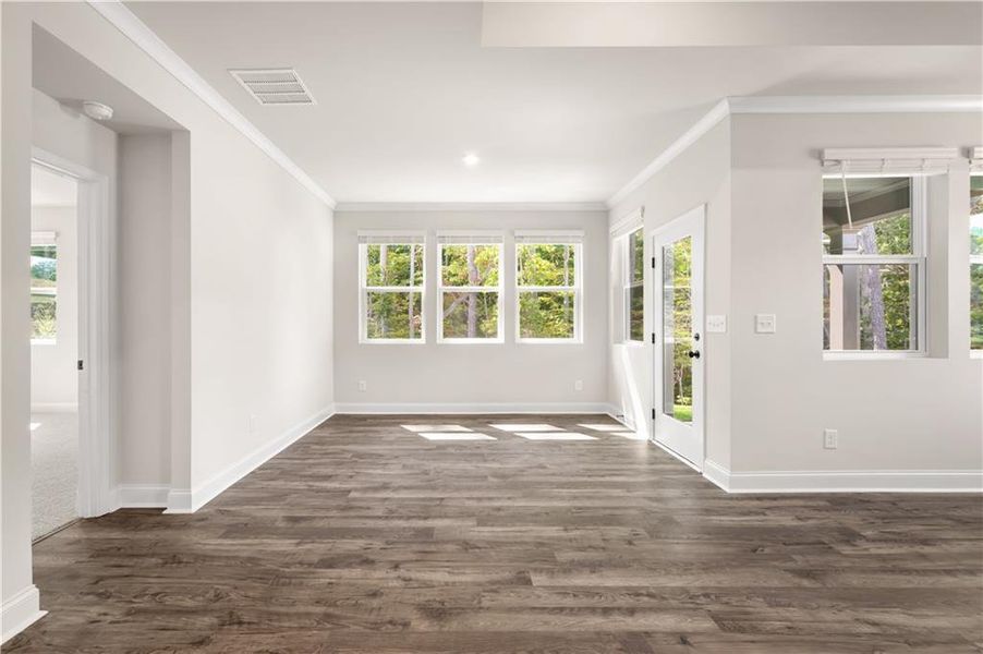 Spacious, unfurnished interior of a new home in Cambridge at Steels Bridge: Steels Bridge, Canton (Image 15). Spacious, unfurnished interior of a new home in Cambridge at Steels Bridge: Steels Bridge, Canton (Image 15).