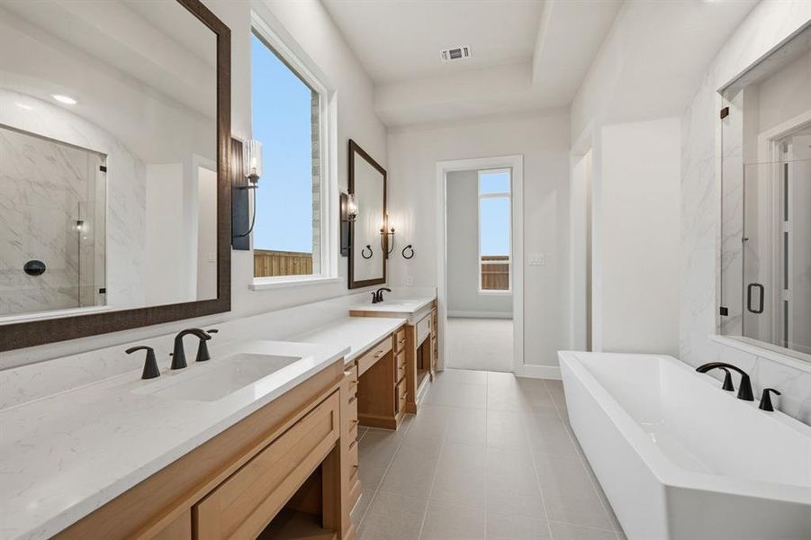 Furnished interior view inside a new home in Star Trail: 55ft. lots, Prosper (Image 14).