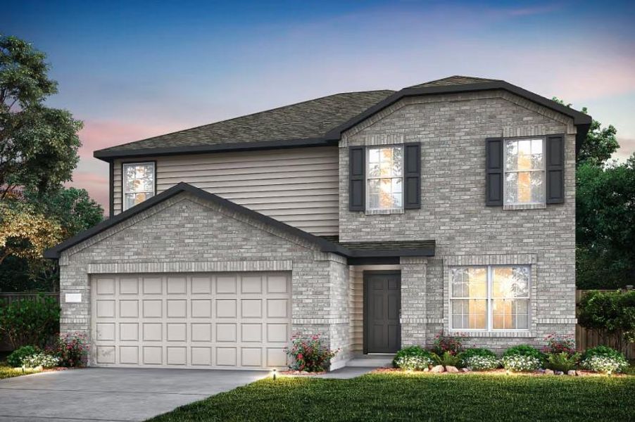 Pulte Homes, Hardin elevation D, rendering