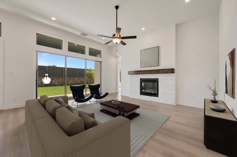 Furnished interior view inside a new home in Goodland – Manor Series, Grand Prairie (Image 6). Furnished interior view inside a new home in Goodland – Manor Series, Grand Prairie (Image 6).