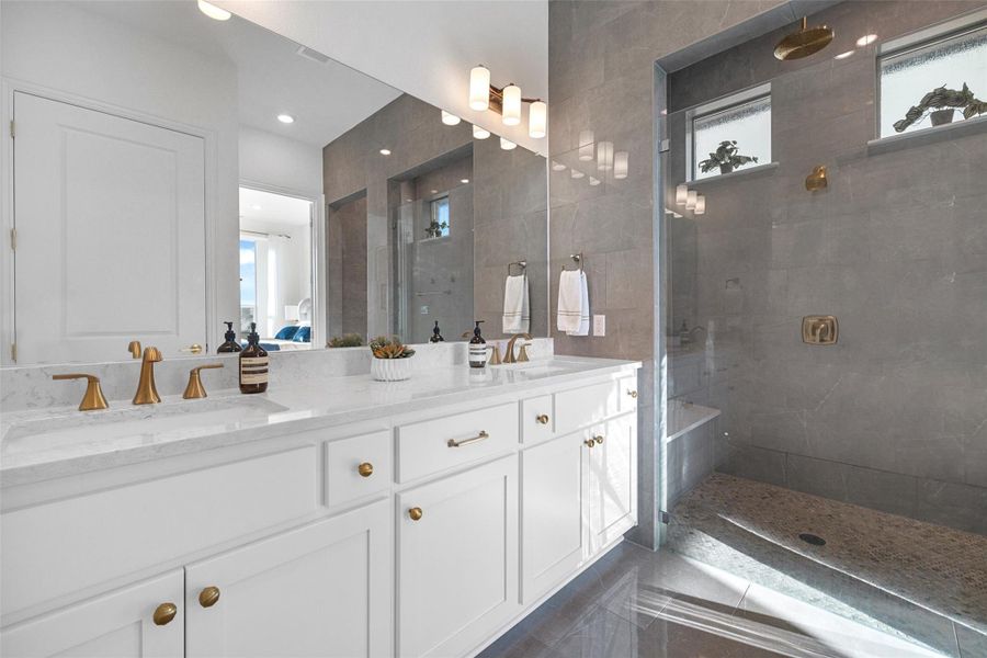 Furnished interior view inside a new home in Sweetwater - Madrone Ridge: Havergate Collection, Austin (Image 12).