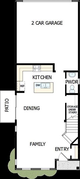 2D floor plan layout of this home in Revel Crossing at Wolf Ranch – The Ascent Collection, Colorado Springs, CO (Image 3).