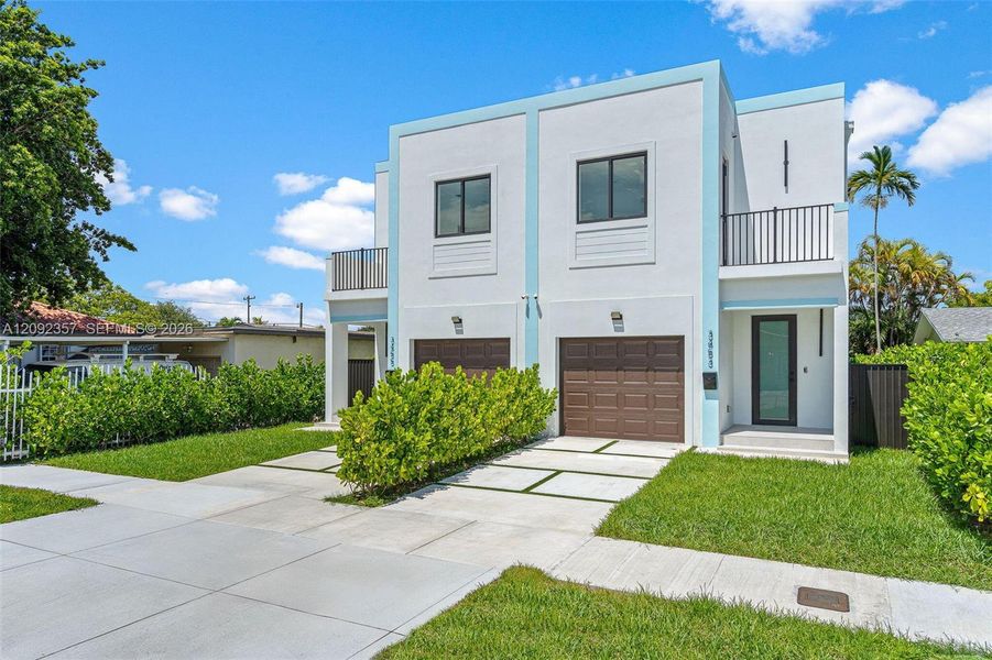 Front exterior of a new home in , Miami, FL, highlighting curb appeal (Image 19).