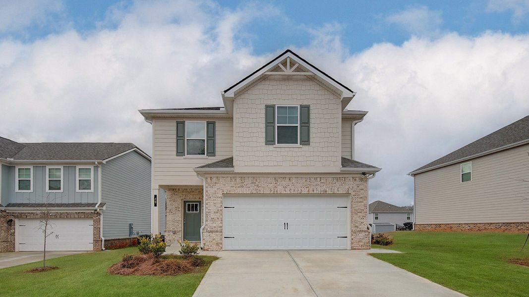 Representative exterior photo of a completed home built from the Reagan by DRB Homes in Westminster, Covington, GA (Image 21).
