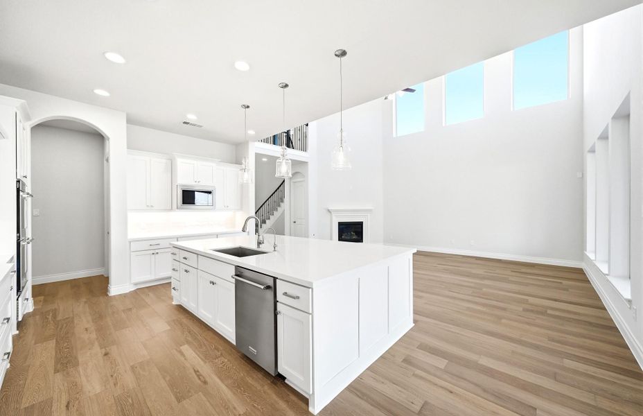 Furnished interior view inside a new home in Bridgeland 60′, Cypress (Image 14).